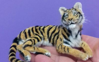 OOAK Handmade miniature Tiger 1:12 scale