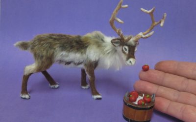 Handmade Traditional Reindeer 1:12 scale miniature